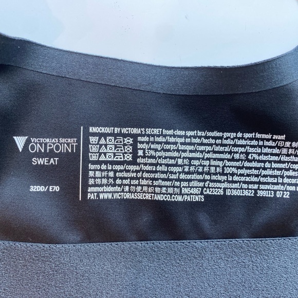 NWOT Victoria’s Secret Women’s Knockout Front-Close Sports Bra 32DD - Picture 4 of 8